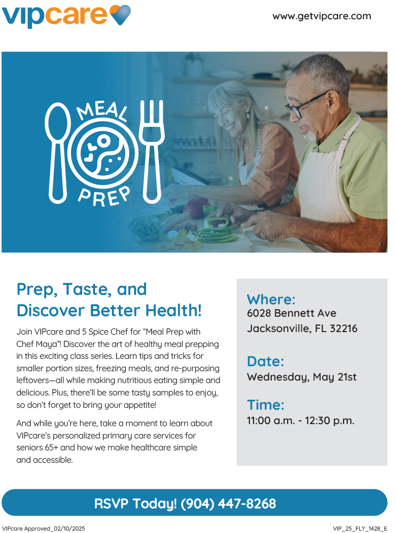 VIPcare Jacksonville Meal Prep Event for 65+