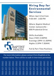 Baptist Health EVS Hiring Day