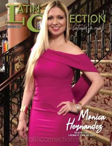 Monica Hernandez on cover of The Latin Connection Magazine