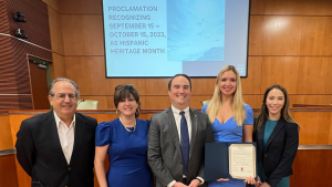 St. Johns Board of County Commissioners recognizes with its Proclamation the importance of Hispanic Heritage Month - September 2023