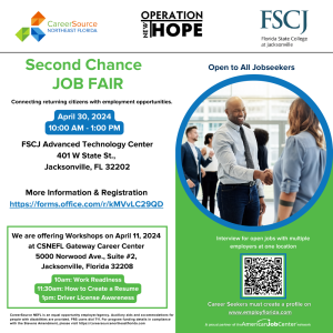 FSCJ & CareerSource Northeast Florida 2nd Chance Job Fair