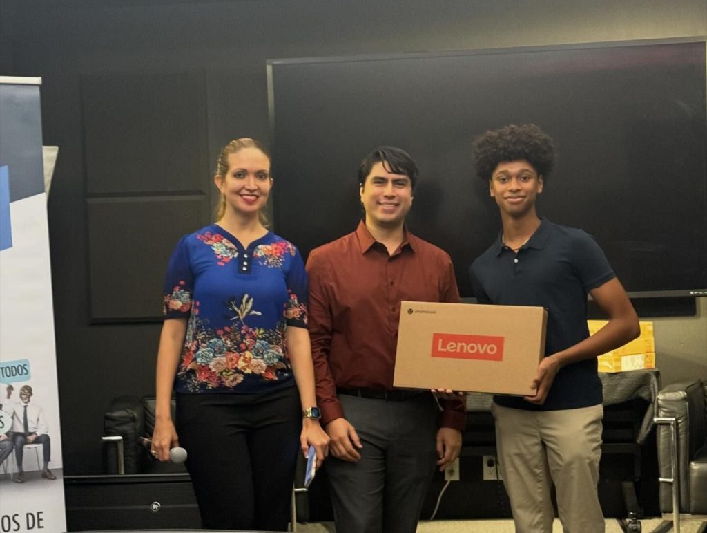 Coca Cola Florida donated laptops to each of the recipients of the Achieving the Dream Scholarship Winners of 2024